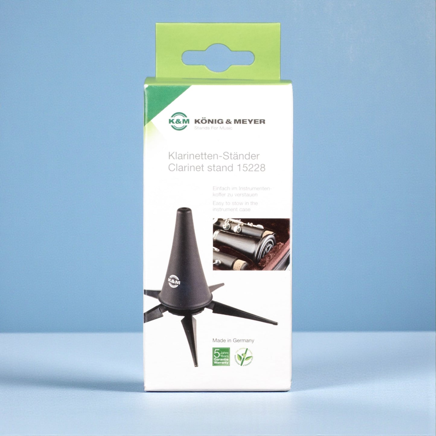 K+M Clarinet Stand (5-leg, in-bell storage)