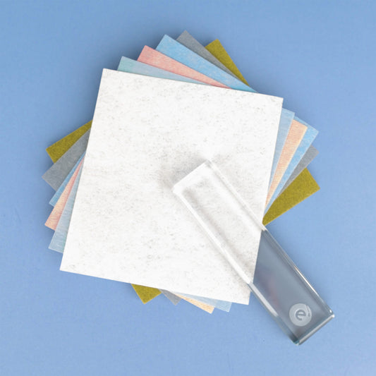 Reed plaque (clear glass) with finishing cloth set